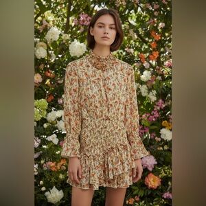 Polly adorable ruffled mini dress